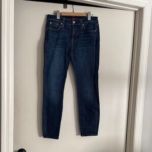 7 For All Mankind Dark Blue Skinny Jeans
